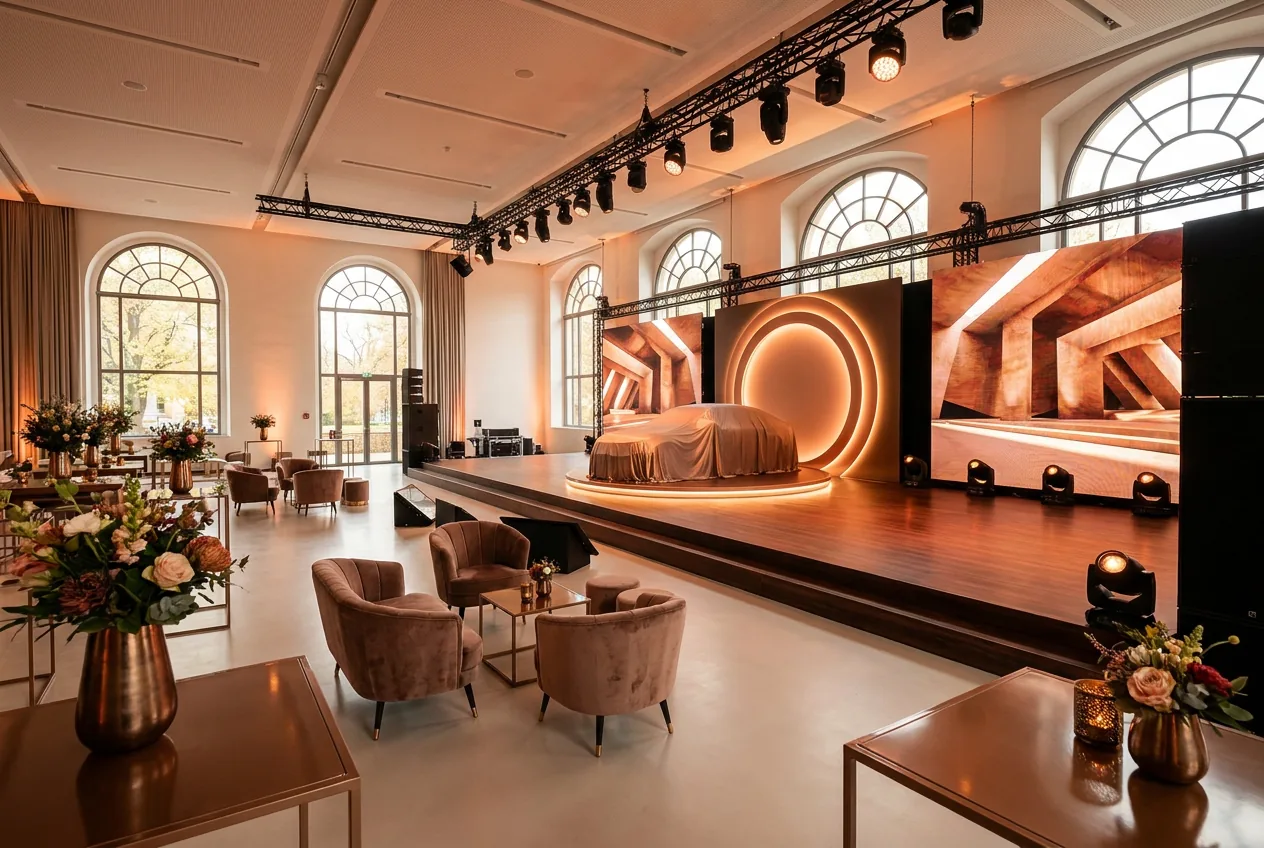 Elegante, vorbereitete Eventlocation