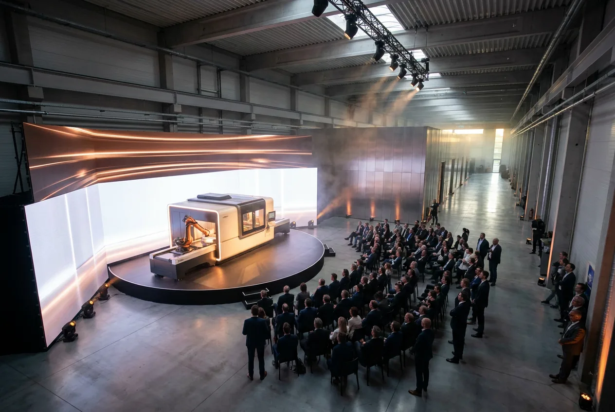 Industrieprodukt-Reveal vor Publikum